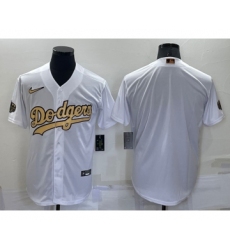 Men's Los Angeles Dodgers Blank White 2022 All Star Stitched Cool Base Nike Jersey