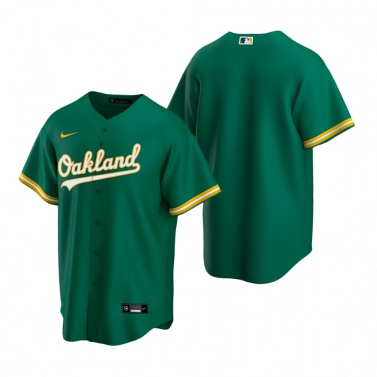 Men's Nike Oakland Athletics Blank Green Alternate Stitched Baseball ...