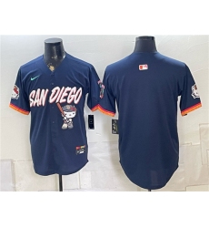 Men's San Diego Padres X Hello Kitty Blank Obsidian 2026 City Connect Stadium Stitched Baseball Jersey