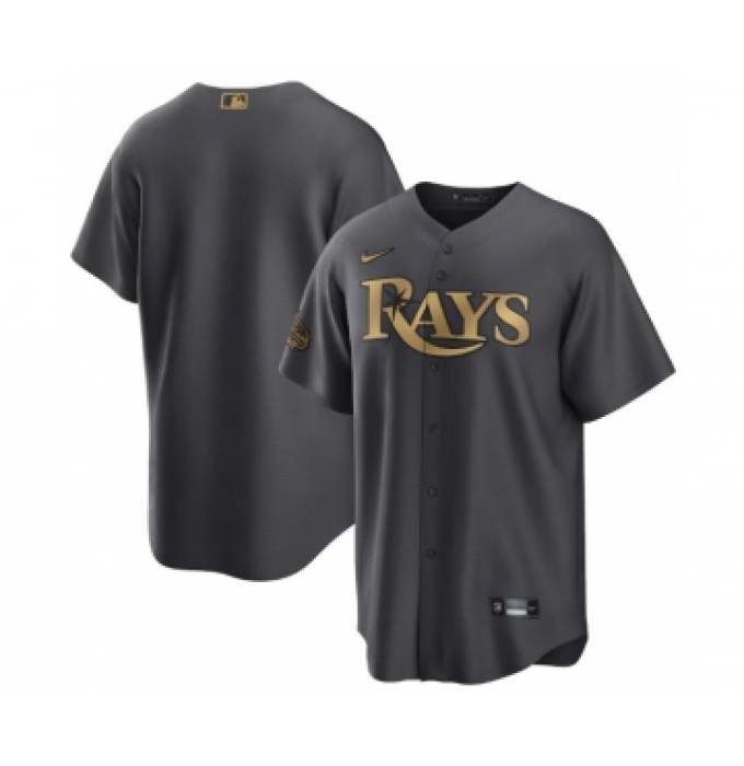 Men's Tampa Bay Rays Blank Charcoal 2022 All-Star Cool Base Stitched Baseball Jersey