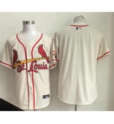 Men's St. Louis Cardinals Blank Cream Limited Stitched Baseball Jersey