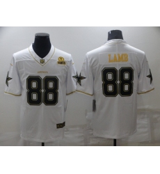 Men's Dallas Cowboys #88 CeeDee Lamb White Gold Limited Player Jersey