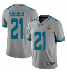 Youth Jacksonville Jaguars #21 C.J. Henderson Silver Stitched Limited Inverted Legend Jersey
