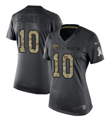 Women's Jacksonville Jaguars #10 Laviska Shenault Jr. Black Stitched Limited 2016 Salute to Service Jersey