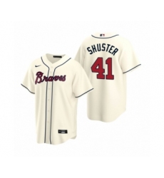 Youth Atlanta Braves #41 Jared Shuster Cream 2020 MLB Draft Replica Alternate Jersey