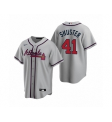 Youth Atlanta Braves #41 Jared Shuster Gray 2020 MLB Draft Replica Road Jersey