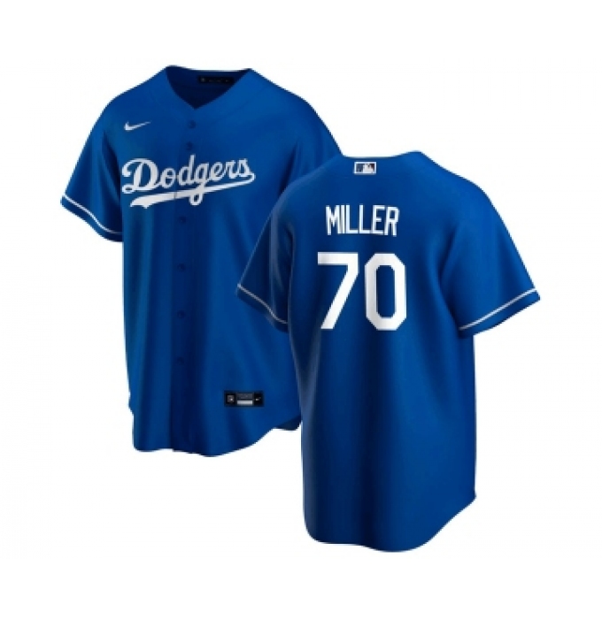 Men's Nike Los Angeles Dodgers #70 Bobby Miller Blue Cool Base Stitched Baseball Jersey