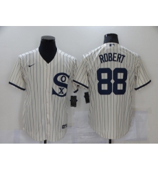 Men's Nike Chicago White Sox #88 Luis Robert Cream Game 2021 Field of Dreams Jersey