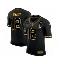 Men's Tampa Bay Buccaneers #12 Black Super Bowl LV Jersey Salute To Service