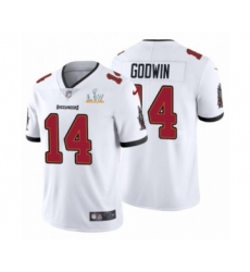 Men's Tampa Bay Buccaneers #14 Chris Godwin White 2021 Super Bowl LV Jersey
