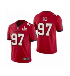 Men's  Tampa Bay Buccaneers #97 Simeon Rice Red 2021 Super Bowl LV Jersey