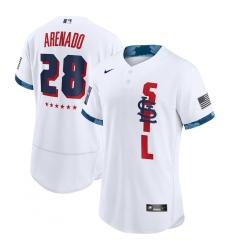 Men's St. Louis Cardinals #28 Nolan Arenado Nike White 2021 MLB All-Star Game Authentic Player Jersey