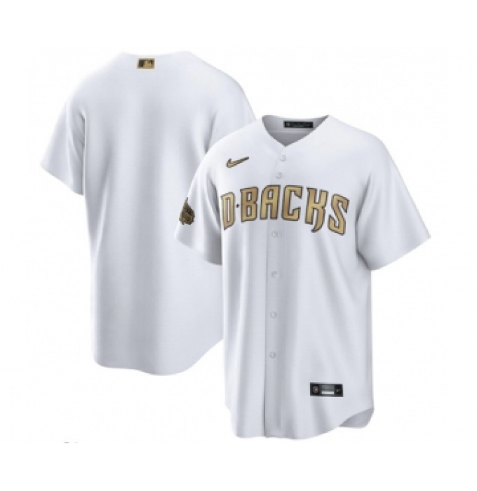 Men's Arizona Diamondbacks Blank White 2022 All-Star Cool Base Stitched Baseball Jersey