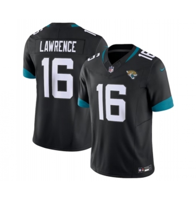 Men's Nike Jacksonville Jaguars #16 Trevor Lawrence Black 2023 F.U.S.E Vapor Untouchable Limited Stitched Jersey