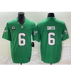 Men's Nike Philadelphia Eagles #6 DeVonta Smith Green 2023 F.U.S.E. Vapor Untouchable With C Stitched Football Jersey