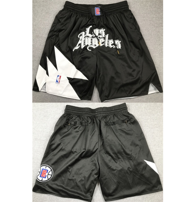 Men's Los Angeles Clippers Black Shorts (Run Small)