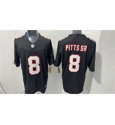 Men's Atlanta Falcons #8 Kyle Pitts Black F.U.S.E. Vapor Untouchable Limited Stitched Football Stitched Jersey