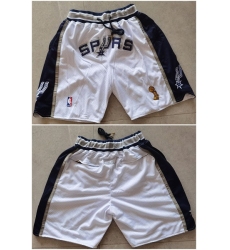 Men' San Antonio Spurs White NBA Shorts