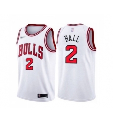 Men's Chicago Bulls #2 Lonzo Ball White 2021 Nike Swingman Stitched Jersey