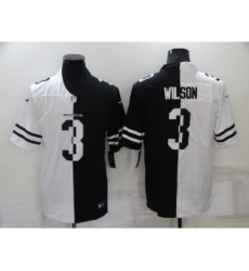 Men's Nike Denver Broncos #3 Russell Wilson Black And White Split Vapor Untouchable Limited Jersey