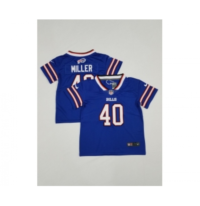 Toddlers Buffalo Bills #40 Von Miller Royal Blue 2022 Vapor Untouchable Stitched NFL Nike Limited Jersey
