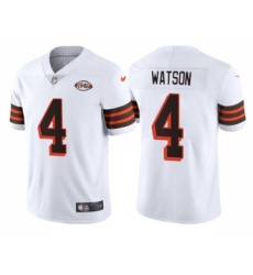Men's Cleveland Browns #4 Deshaun Watson White 1946 Collection Vapor Untouchable Limited Stitched Jersey