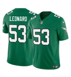 Men's Philadelphia Eagles #53 Shaquille Leonard Green 2023 F.U.S.E. Throwback Vapor Untouchable Limited Football Stitched Jersey