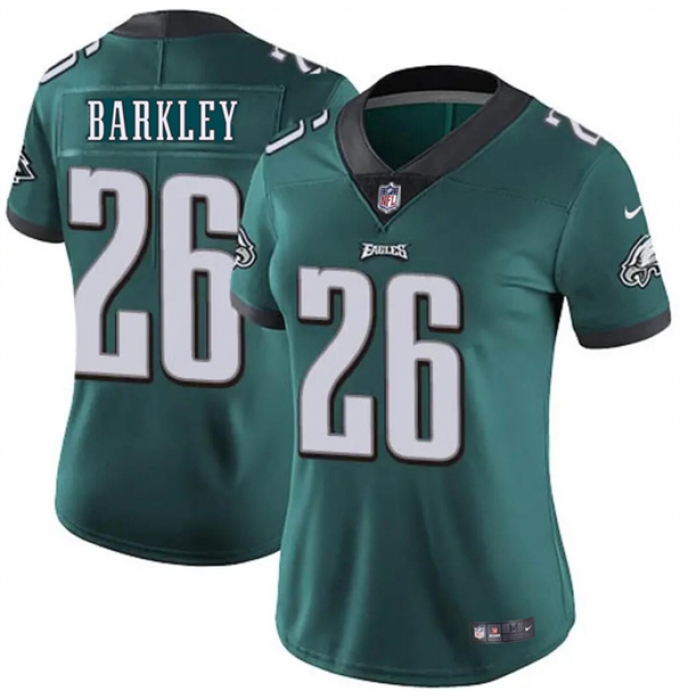 Women's Philadelphia Eagles #26 Saquon Barkley Green Vapor Untouchable Limited Stitched Football Jersey(Run Small)