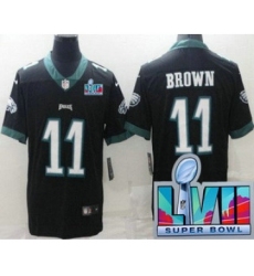 Youth Philadelphia Eagles #11 AJ Brown Limited Black Super Bowl LVII Vapor Jersey