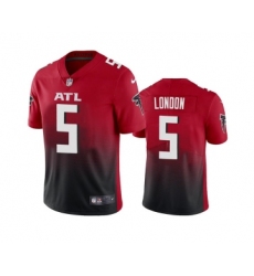 Men's Atlanta Falcons #5 Drake London Red Black Vapor Untouchable Limited Stitched Jersey