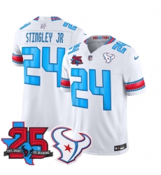 Men's Houston Texans #24 Derek Stingley Jr. White 2026 F.U.S.E. Rivalries Collection With 25th Anniversary Limited Football Stitched Jersey