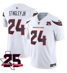 Men's Houston Texans #24 Derek Stingley Jr. White 2026 F.U.S.E. With 25th Anniversary Limited Football Stitched Jersey