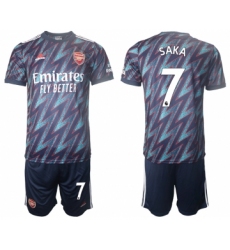 Men 2021-2022 Club Arsenal away blue 7 Soccer Jersey