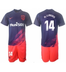 Men 2021-2022 Club Atletico Madrid away purple 14 Soccer Jersey