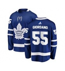 Men's Toronto Maple Leafs #55 Mark Giordano Royal Blue Adidas Stitched NHL Jersey