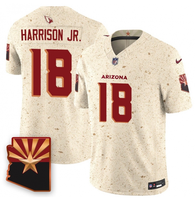 Men's Arizona Cardinals #18 Marvin Harrison Jr. 2025 F.U.S.E. “Rivalries” Vapor Untouchable Limited Football Stitched Jersey