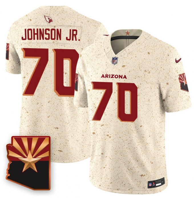Men's Arizona Cardinals #70 Paris Johnson Jr. 2025 F.U.S.E. “Rivalries” Vapor Untouchable Limited Football Stitched Jersey