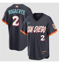 Men's San Diego Padres #2 Xander Bogaerts Obsidian 2026 City Connect Stadium Limited Stitched Baseball Jersey