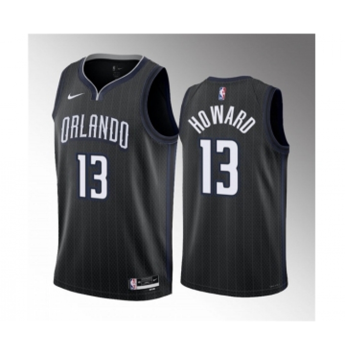 Men's Orlando Magic #13 Jett Howard Black 2023 Draft City Edition Stitched Basketball Jersey