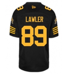 CFL Hamilton tiger cats #89 LAWLER Black Crested Home Replica Jersey
