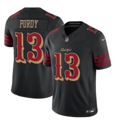 Men's San Francisco 49ers #13 Brock Purdy Black 2025 F.U.S.E. “Rivalries” Vapor Limited Football Stitched Jersey