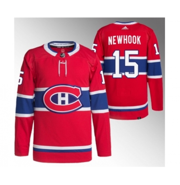 Men's Montreal Canadiens #15 Alex Newhook Red Stitched Jersey