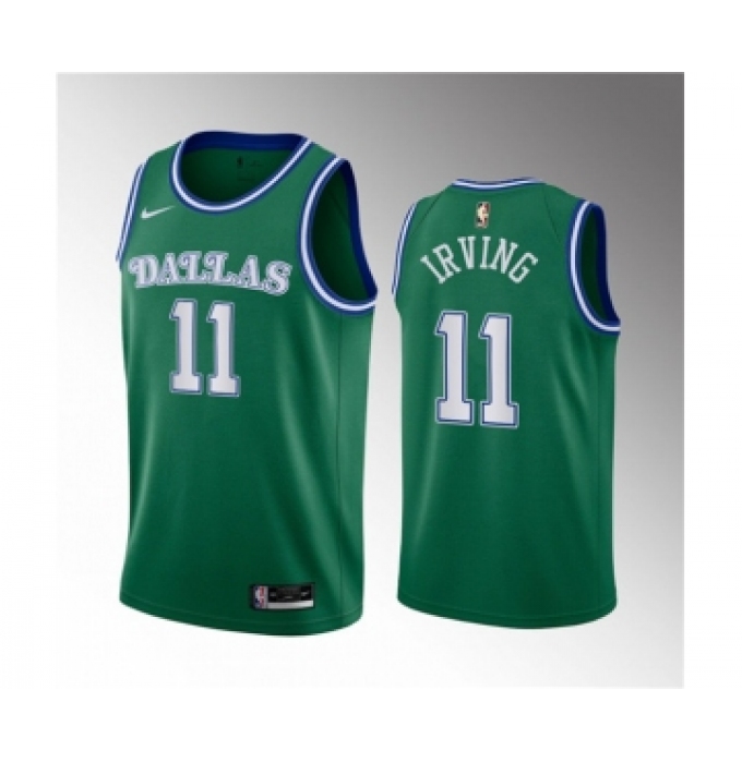 Men's Dallas Mavericks #11 Kyrie Irving Green Classic Edition Stitched Basketball Jersey