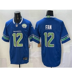 Men's Seattle Seahawks #12 Fan Royal FUSE 2025 NFC West Champions Limited Stitched Jersey