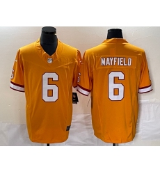 Men's Nike Tampa Bay Buccaneers #6 Baker Mayfield Yellow 2023 F.U.S.E. Vapor Limited Throwback Stitched Football Jersey