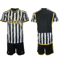 Men's Juventus FC  Blank Black Stripe 2023-24 Home Soccer Jersey