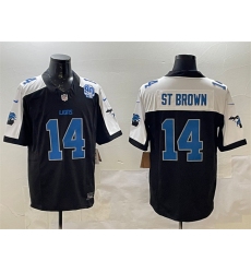 Men's Detroit Lions #14 Amon-Ra St. Brown Black Alternate F.U.S.E. 2024 Michigan & 90th Anniversary Vapor Limited Football Stitched Game Jersey