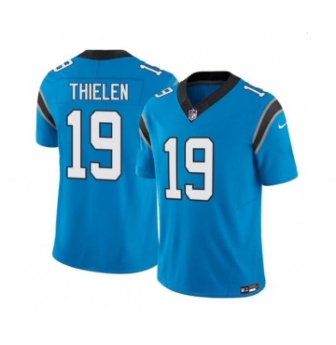 Men's Nike Carolina Panthers #19 Adam Thielen Blue 2023 F.U.S.E. Vapor Untouchable Football Stitched Jersey