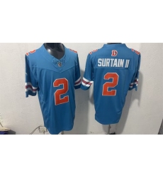 Men's Denver Broncos #2 Pat Surtain II Blue F.U.S.E. With Throwback Vapor Limited Football Stitched Jersey