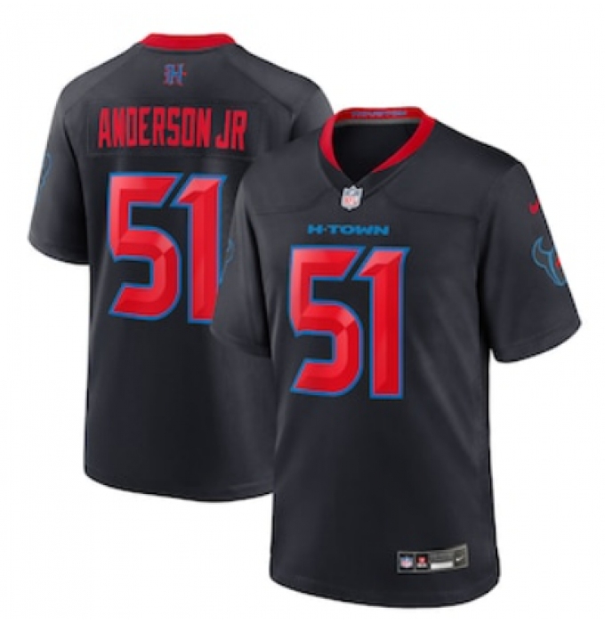 Men's Houston Texans #51 Will Anderson Jr. Nike Navy 2nd Alternate Game Jersey